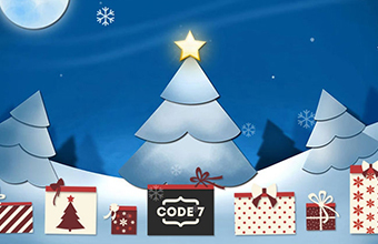 Screenshot of Christmas site, 2012