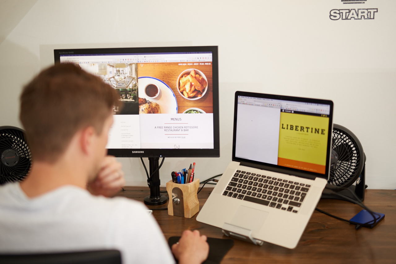Designer working on a computer