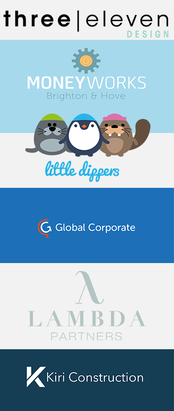Variety of logo designs completed by Code 7